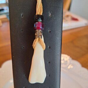 Buffalo tooth necklace
